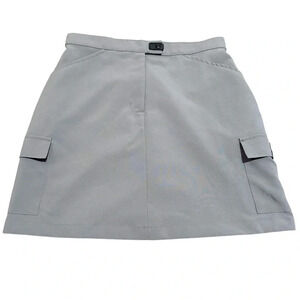 Vintage Y2K No Boundaries Grey mini cargo skirt with pockets juniors size 13